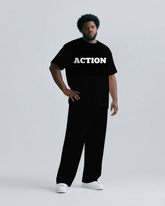ACTION Slogan 2-Piece T-shirt Pants Set