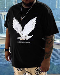 Men's Daily Casual Pigeon Printed Short Sleeve T-Shirt Set