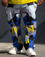 Street Fun Camouflage King Letter Print Large Men's Set