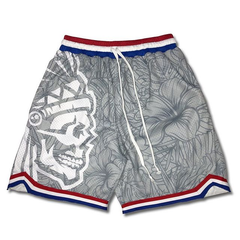 Skull Sports Street Style Plus Size Basketball Breathable Shorts