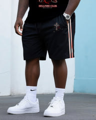 Big & Tall Men's Street Fashion Eddie Monson Hellfire T-Shirt Shorts Suit