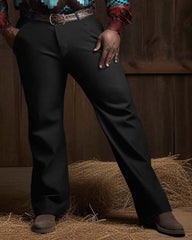 Men's Big & Tall Long Sleeve Western Shirt and Pants 2 Piece Set