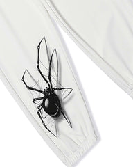 Plus Size Men's Summer Thin Spider Print Trousers