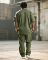 Big & Tall Men's Too Old For This Shit Alphabet Print T-Shirt Pants Suit