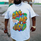 Plus Size White Gas Me Up T-Shirt