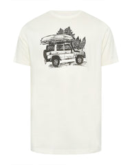 100% Cotton-White Corsage Print Men's Plus Size Short Sleeve T-Shirt