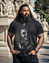 Plus Size Male Clown. Beetle Color Figure Print-T-Shirt