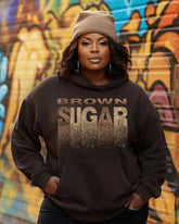 Women's Big Size Brown Sugar Long Sleeve Hoodie