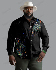 Distinctive Ink Long Sleeve Lel Shirt Men's Plus Size