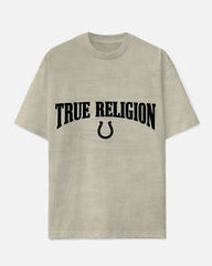 Big Men's Simple TURE RELLIGION ℧ Fashion Letter Printed Casual Short Sleeve T-shirt