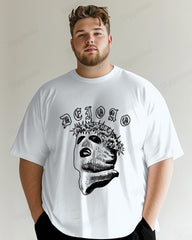 100% Cotton-Thorns Hat Men's Loose Plus Size Short Sleeve T-Shirt