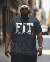 Big Guy's Fit Washed Gym Crew Neck Short Sleeve T-Shirt