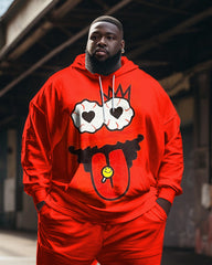 Men's Big & Tall Fun Cartoon Lollipop Hoodie Set of Two