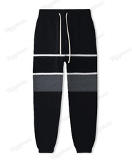 Men's Classic Tricolor Stripe Plus Size Hoodie Suit
