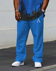 Street Blue New York City Silhouette Print