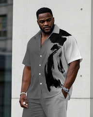 Gray & White Gradient Hand Brush Brush Art