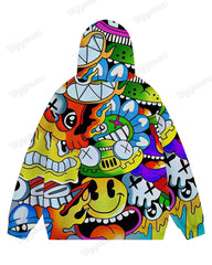 Street Fun Cartoon Fashion Men Big & Tall Hoodie Set