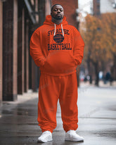 Men's Plus Size Syracuse University Basketball Style Hoodie Suit
