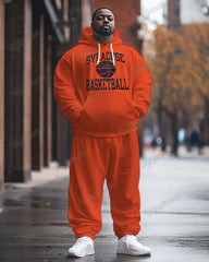 Men's Plus Size Syracuse University Basketball Style Hoodie Suit