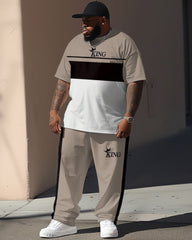 Casual Simple Color-block King Letter Print Men's Large Set