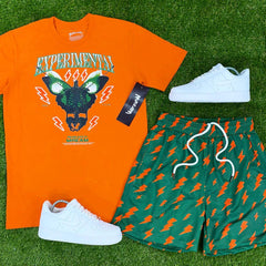 Short Sleeve Plus Size Fashion Casual Print  Shorts Sets