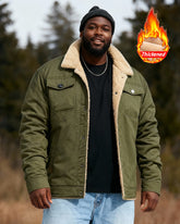 Big & Tall Men's Velvet Cuswork Casual Jacket S-5XL