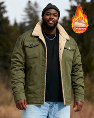 Big & Tall Men's Velvet Cuswork Casual Jacket S-5XL