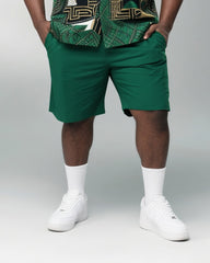 Big & Tall Men's Daily Leisure. Irregular Print Shirt Shorts Suit