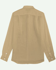 100% Cotton-khaki Men's Long Sleeve Shirt