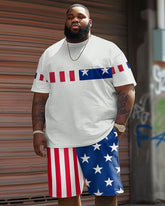 Independence Day Simple Flag Print Large Men's Set