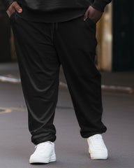 Men's Plus Size Casual Hip Hop Fast Money Hoodie Set