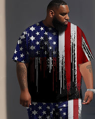 Independence Day Flag Print Large Men's Suit