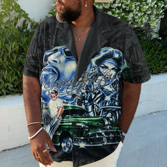 Plus Size Vintage Men's Hip-Hop Element Shirt