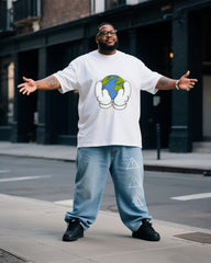 Big & Tall Men's Earth Care T-Shirt Denim Pants Suit