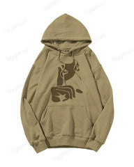 Forbidden Abstract Printed Oversized Cotton Hoodie