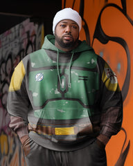 Cosplay Plus Size Men's Statement Abstract Sweater Two-Piece Set