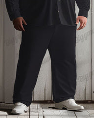 Men's Big & Tall Western Embroidered Rose Long Sleeve Shirt Pants Set