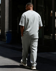 Big & Tall Men's Grey Mars Alphabet Print T-Shirt Trousers Suit