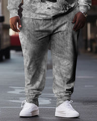 Men's Plus Size Casual Hip Hop Skull Poker A Hoodie (Pack of Two)