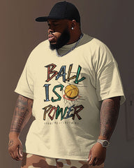 Street Casual Camouflage Basketball Alphabet Print Large Men's Suit