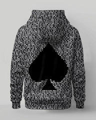 Men's Plus Size Casual Classic Alphabet Poker Hoodie Two-Piece Set