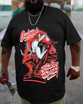 Plus Size Black Ridini Disty T-Shirt