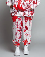 Devil's Blood Print Women's Plus Size Hoodie Suit