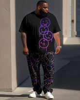 Street Color Splash Ink Expression Print Big & Tall Men's Set