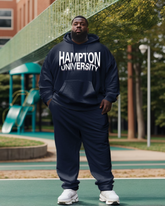 Big Guy’s Hampton University Style Hoodie and Sweatpants Two Piece Set