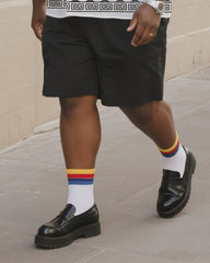 Big & Tall Men's Daily Leisure. Creative Poker Print Shirt Shorts Suit