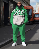 Big & Tall Men's Green ICE Hoodie Two-Piece Set