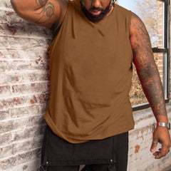 Men's Plus Size Solid Color Tank Top