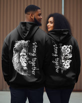 Couple's Plus Size Lion Couple Hoodie Strong Together Long Sleeve Hoodie