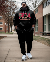 Men's Big & Tall Central State University Style Hoodie and Sweatpants Two Piece Set